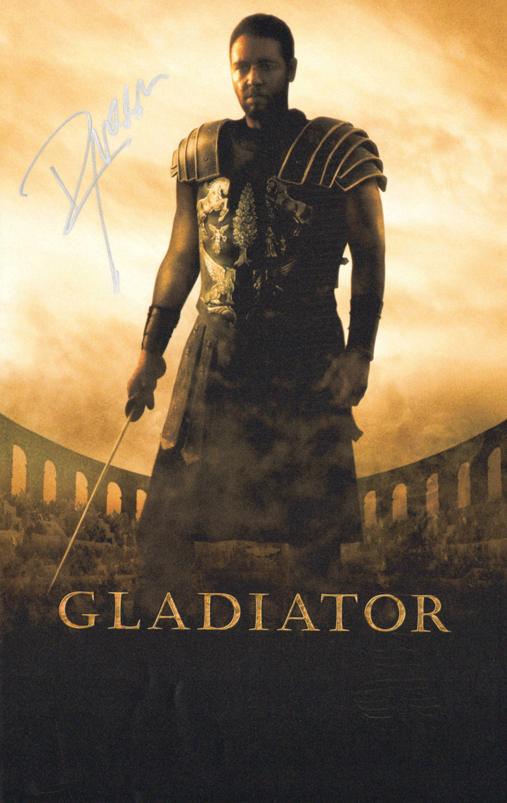 Russell Crowe as Maximus Decimus Meridius in Ridley Scott's Gladiator Signed 11x17 Mini Poster