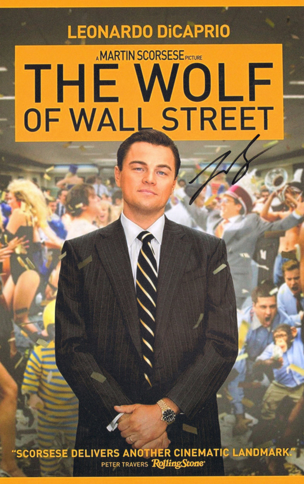 Leonardo DiCaprio as Jordan Belfort in The Wolf of Wall Street Signed 11x17 Mini Poster