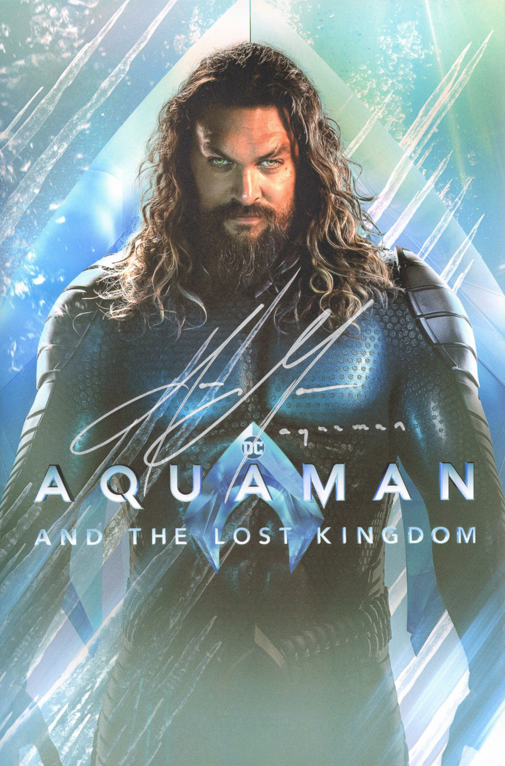 Jason Momoa as Aquaman in Aquaman & the Lost Kingdom Signed 12x18 Mini Poster with Character Name
