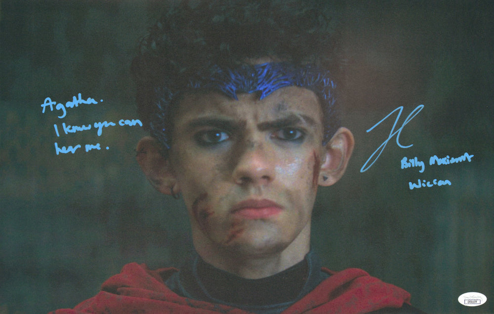 Joe Locke as Billy Maximoff / Wiccan in Agatha All Along (JSA) Signed 11x17 Photo with Character Names & Quote