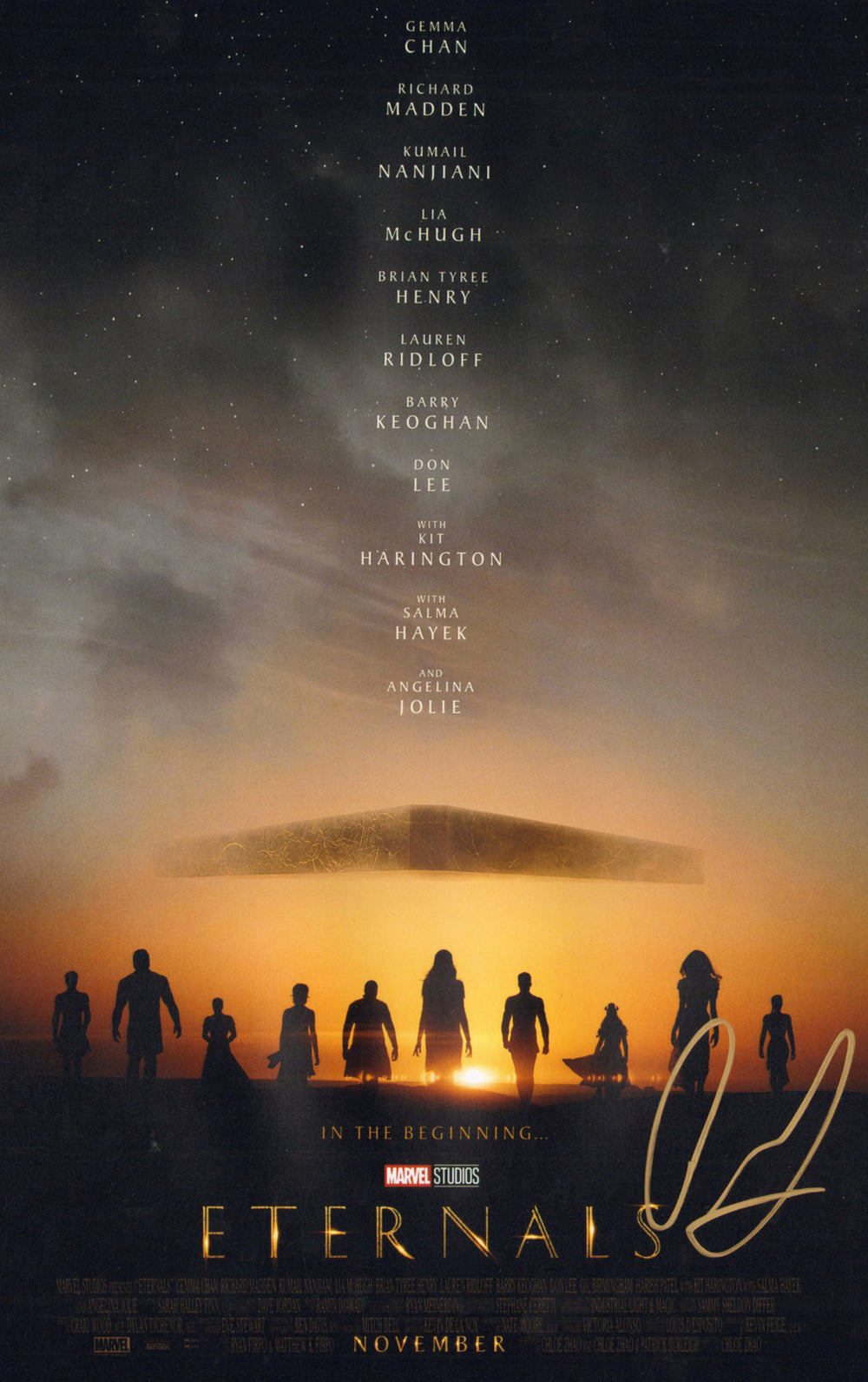 Chloe Zhao Director of The Eternals Signed 11x17 Mini Poster