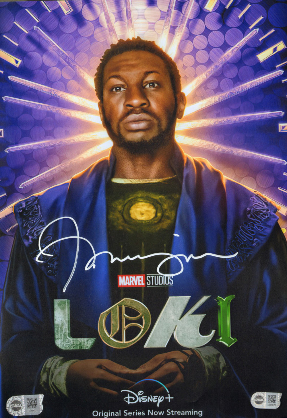 Jonathan Majors as He Who Remains in Loki (SWAU) Signed 11x16.5 Mini Poster