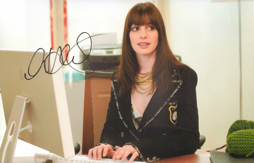 Anne Hathaway as Andrea Sachs in The Devil Wears Prada Signed 11x17 Photo
