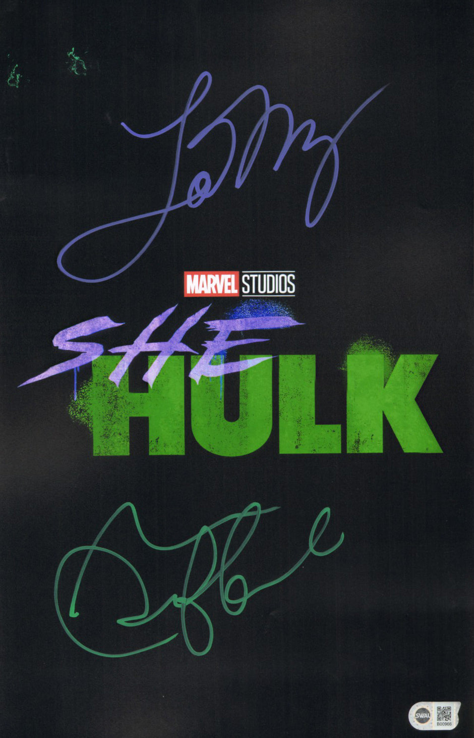 Mark Ruffalo as Hulk & Tatiana Maslany as She-Hulk in She-Hulk: Attorney at Law (SWAU) Signed 11x17 Mini Poster
