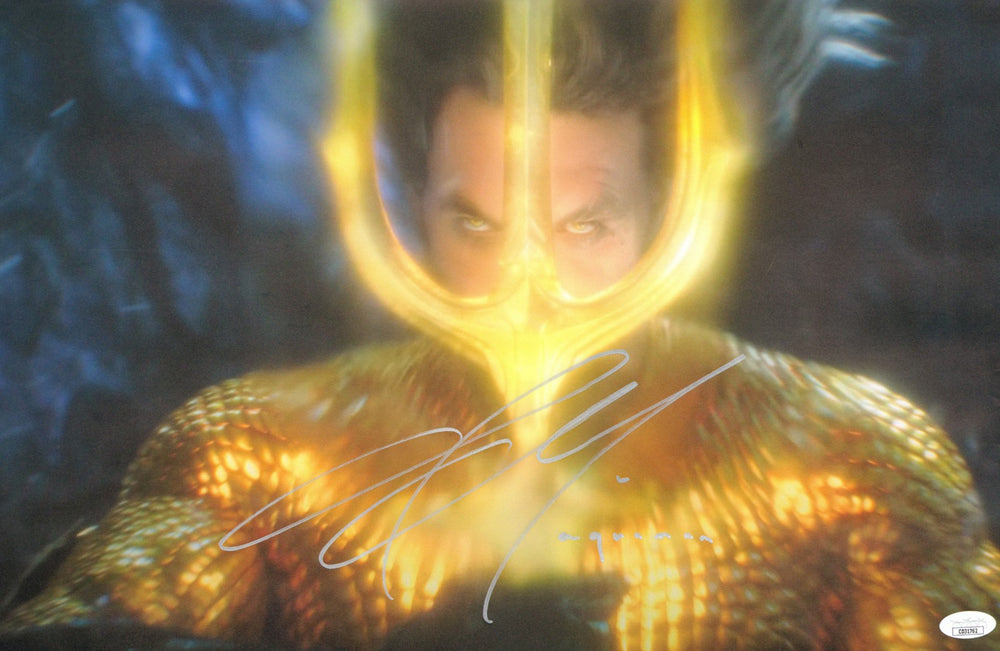 Jason Momoa as Aquaman in Aquaman (JSA) Signed 12x18 Photo with Character Name