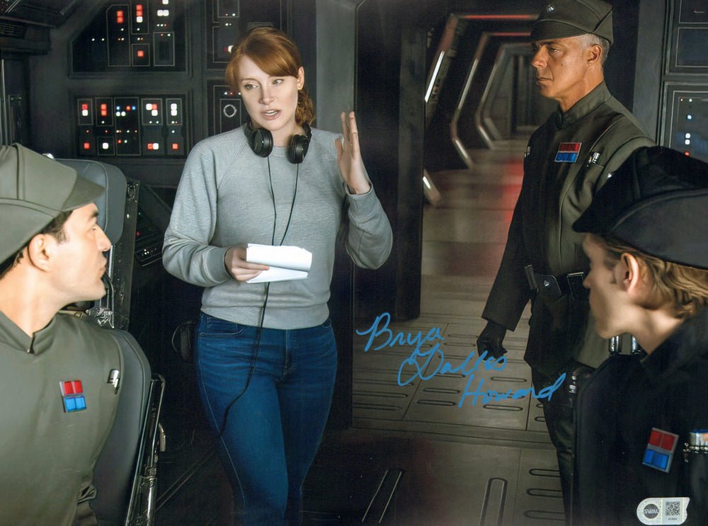 Bryce Dallas Howard Behind The Scenes Directing The Mandalorian (SWAU) Signed 16x20 Photo