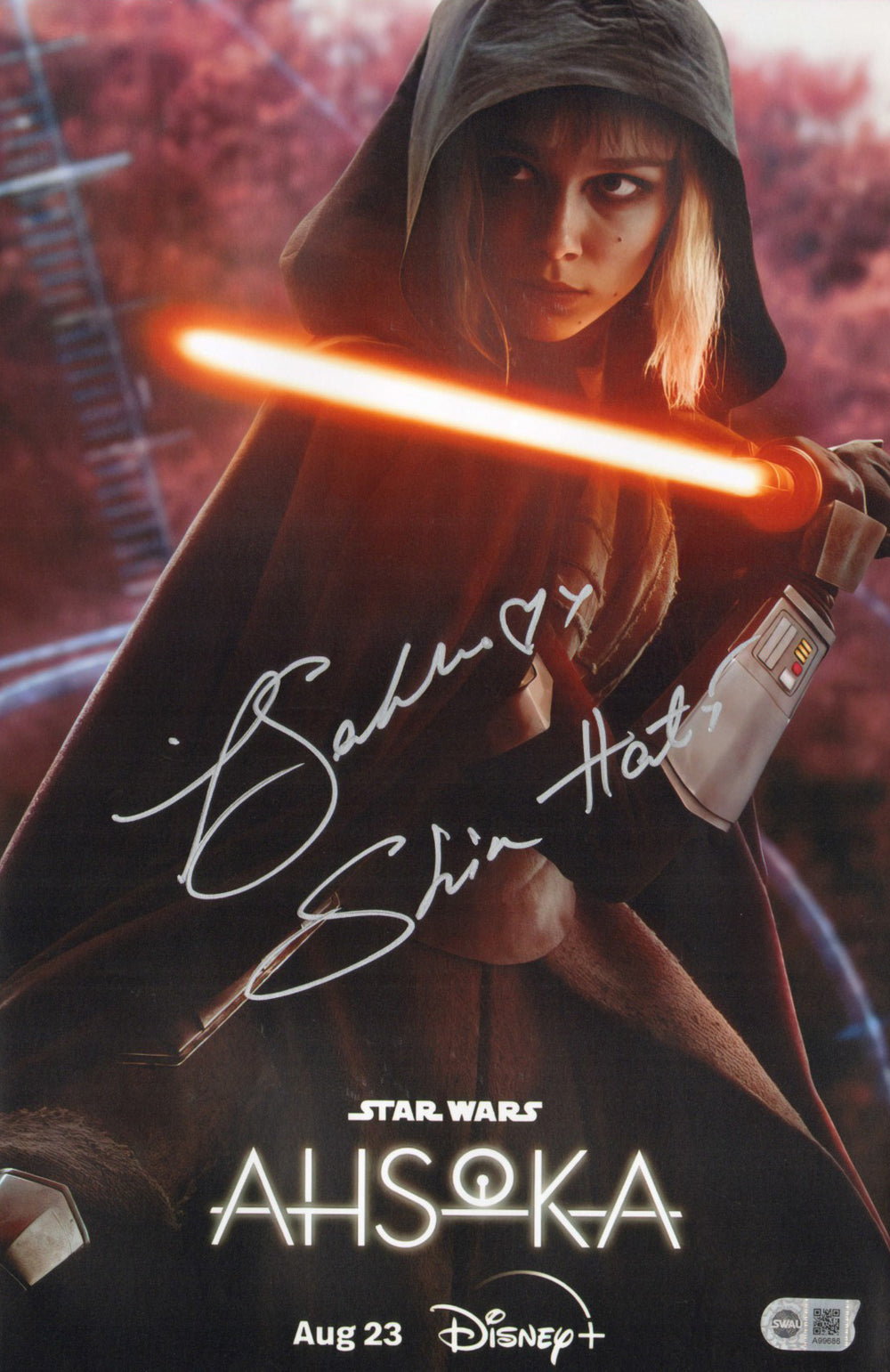 Ivanna Sakhno as Shin Hati in Star Wars: Ahsoka (SWAU) Signed 11x17 Mini Poster with Character Name