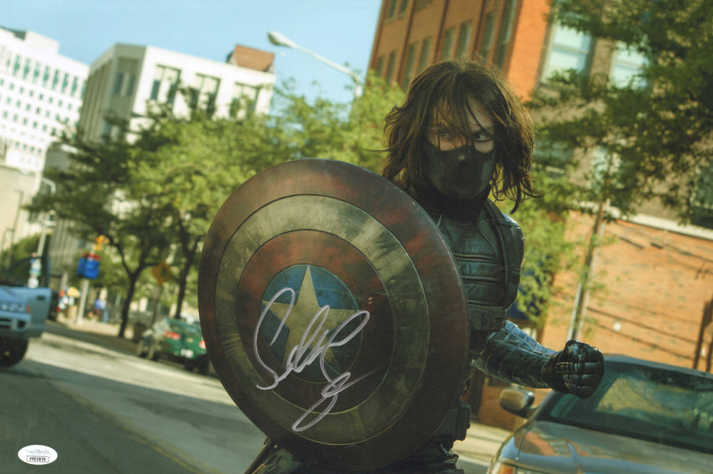 Sebastian Stan as Winter Soldier in Captain America: The Winter Soldier (JSA) Signed 12x18 Photo