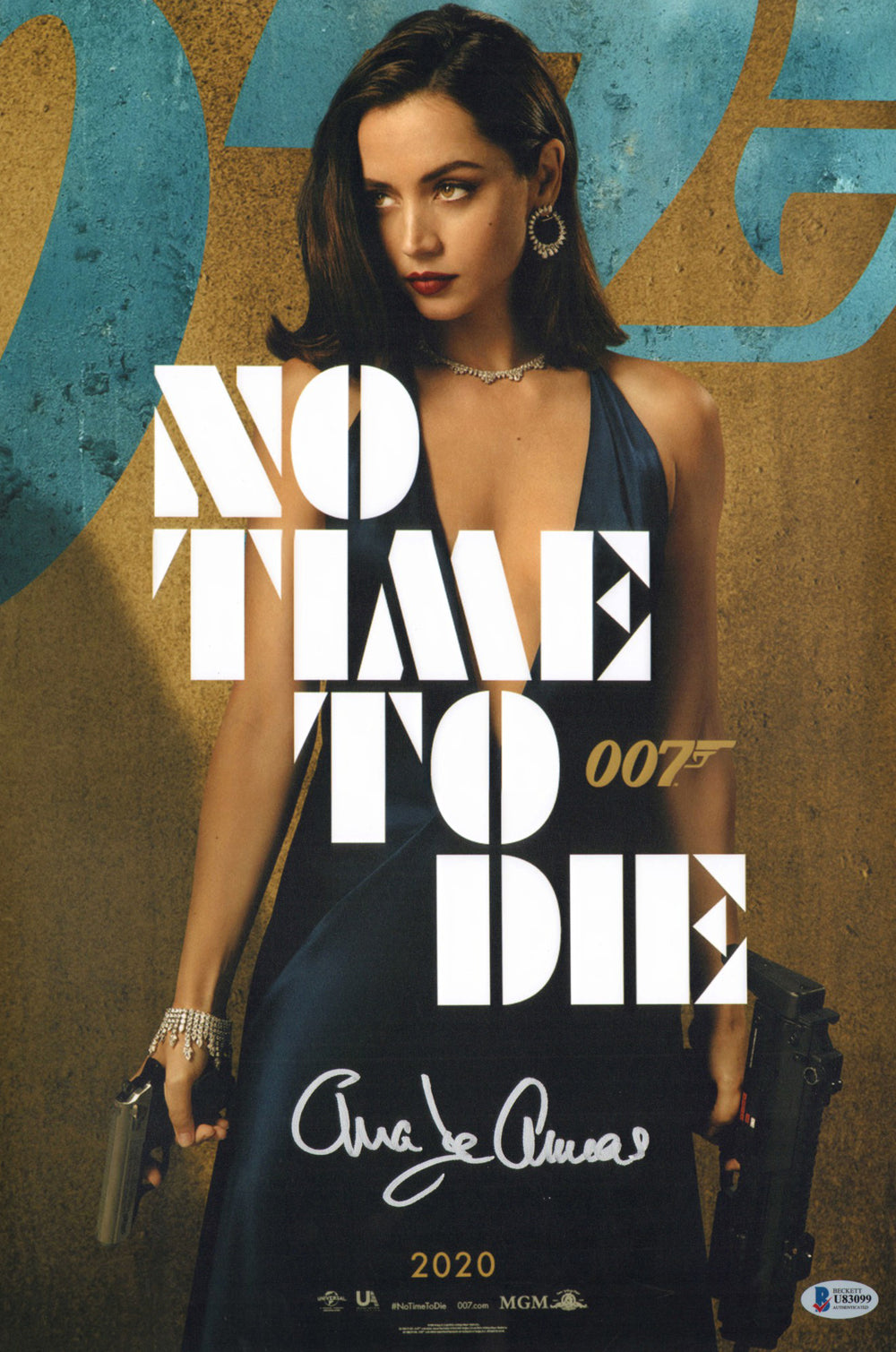 Ana de Armas as Paloma in James Bond 007: No Time to Die (Beckett) Signed 12x18 Mini Poster