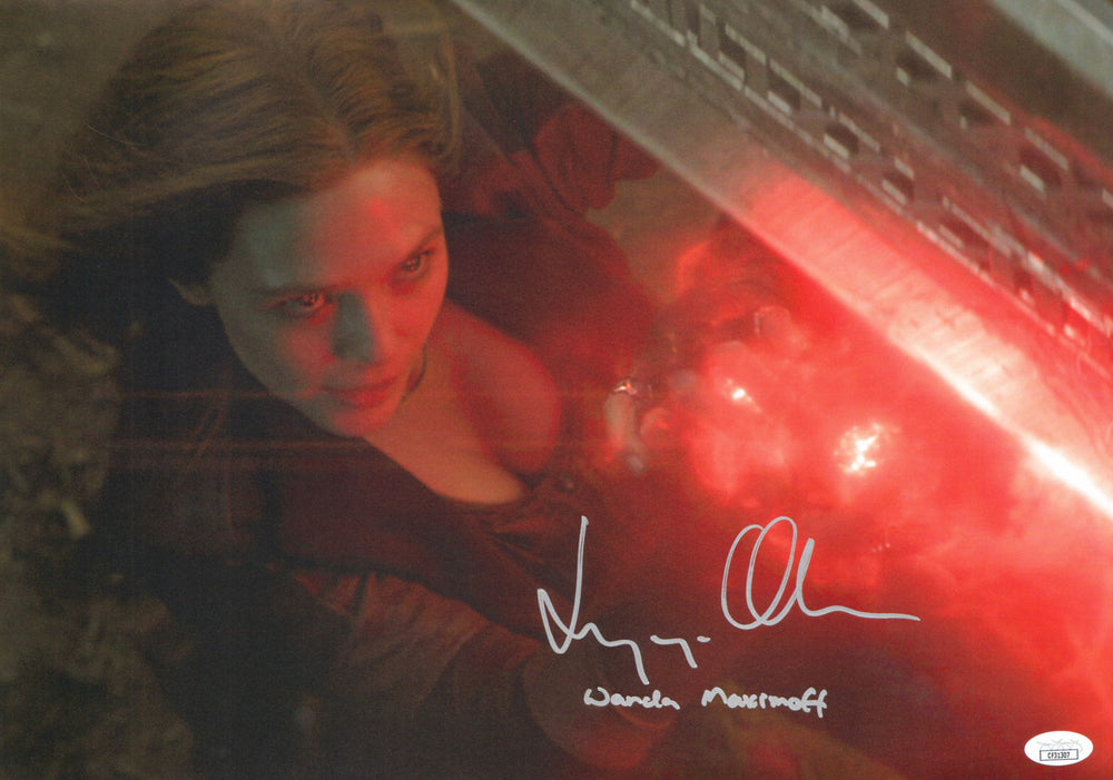 Elizabeth Olsen as Scarlet Witch in WandaVision (JSA) Signed 11x16 Photo with Character Name