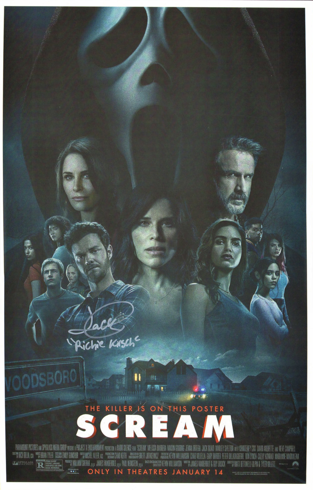 Jack Quaid as Richie Kirsch in Scream 5 (JSA) Signed 11x17 Mini Poster with Character Name