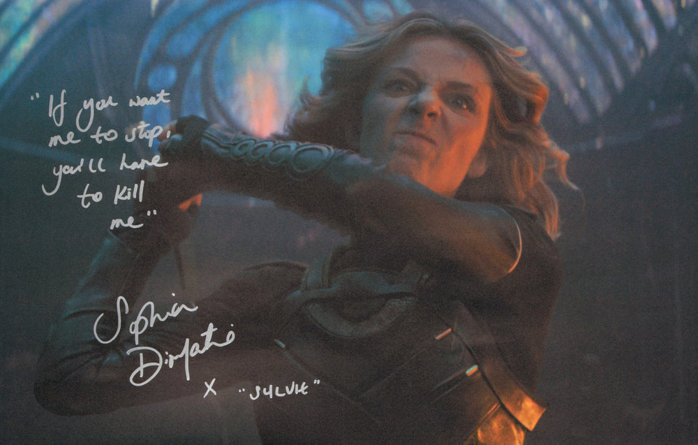 Sophia Di Martino as Sylvie in Loki Signed 11x17 Photo with Character Name & Quote