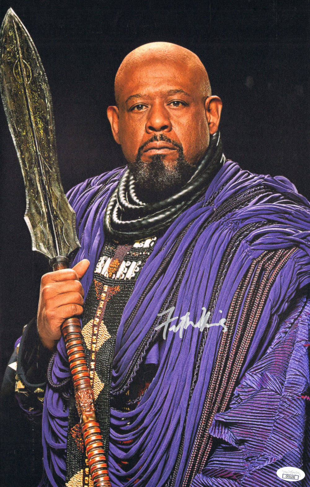 Forest Whitaker as Zuri in Black Panther (JSA) Signed 11x17 Photo