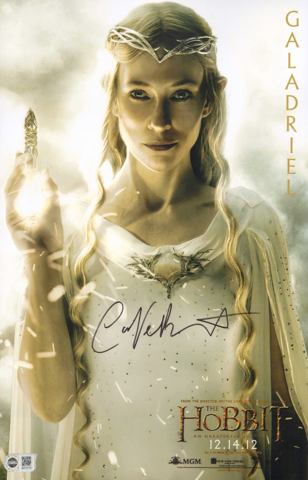 Cate Blanchett as Galadriel in The Hobbit: An Unexpected Journey (SWAU) Signed 11x17 Mini Poster