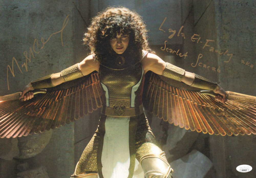 May Calamawy as Layla El-Faouly / Scarlet Scarab in Moon Knight (JSA) Signed 11x17 Photo with Character Name