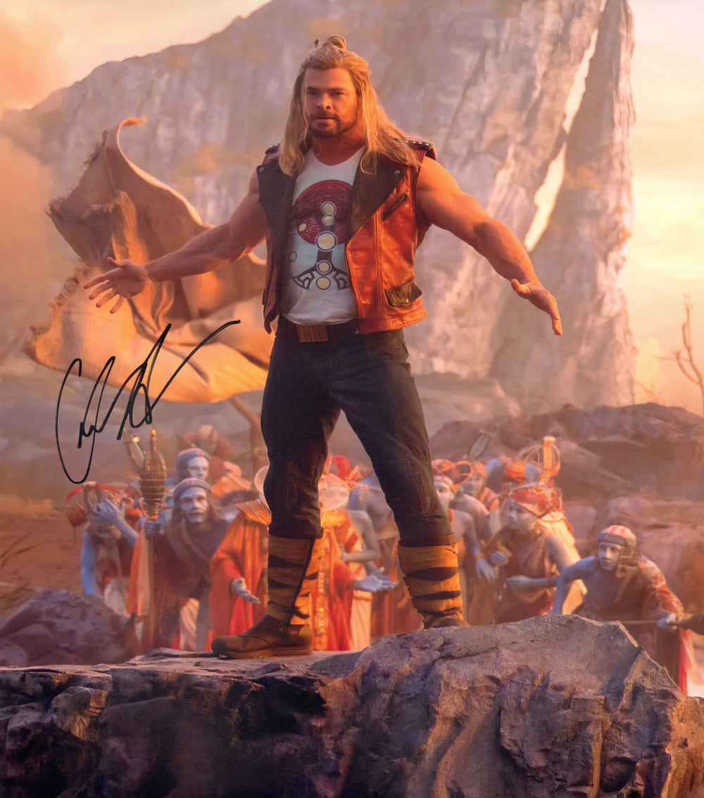 Chris Hemsworth as Thor in Thor: Love & Thunder Signed 16x20 Photo