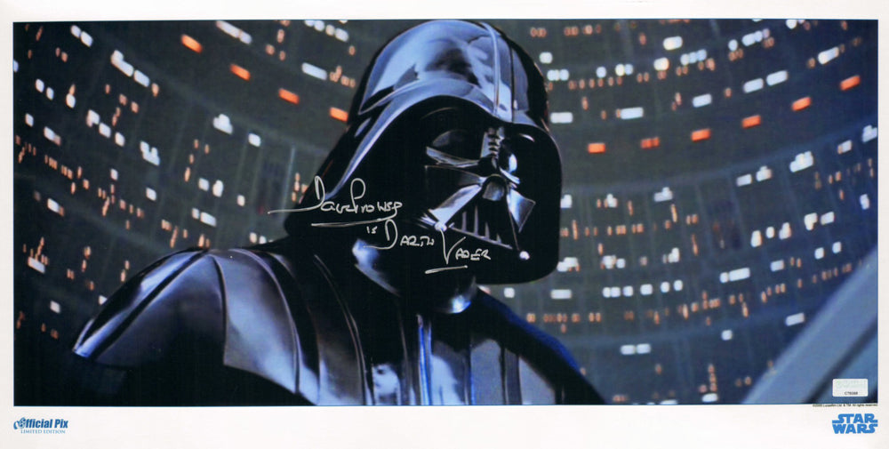 Dave Prowse as Darth Vader in Star Wars: The Empire Strikes Back (Official Pix) Signed 10x20 Photo with Character Name