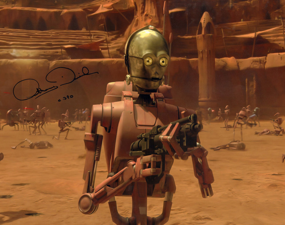 Anthony Daniels as C-3PO in Star Wars Episode II: Attack of the Clones (SWAU) Signed 16x20 Photo with Character Name