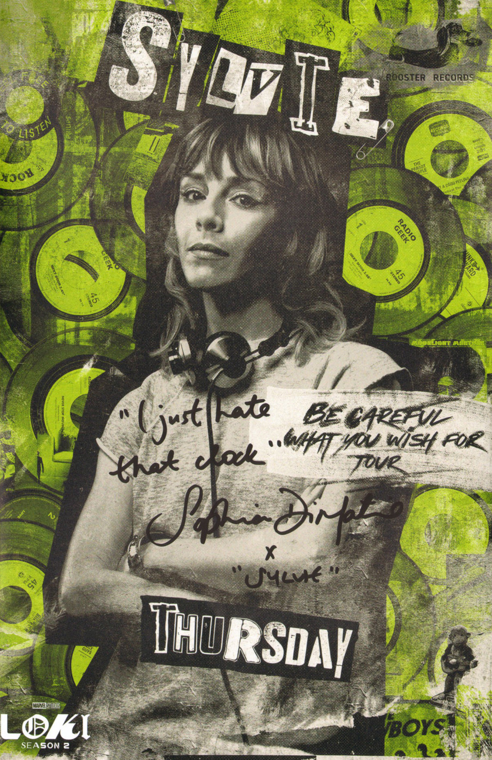 Sophia Di Martino as Sylvie in Loki Signed 11x17 Mini Poster with Character Name & Quote
