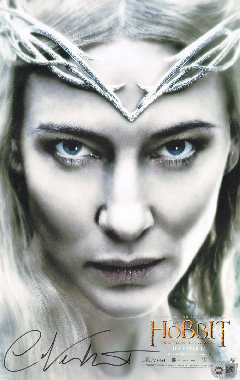 Cate Blanchett as Galadriel in The Hobbit: The Battle of the Five Armies (SWAU) Signed 11x17 Mini Poster