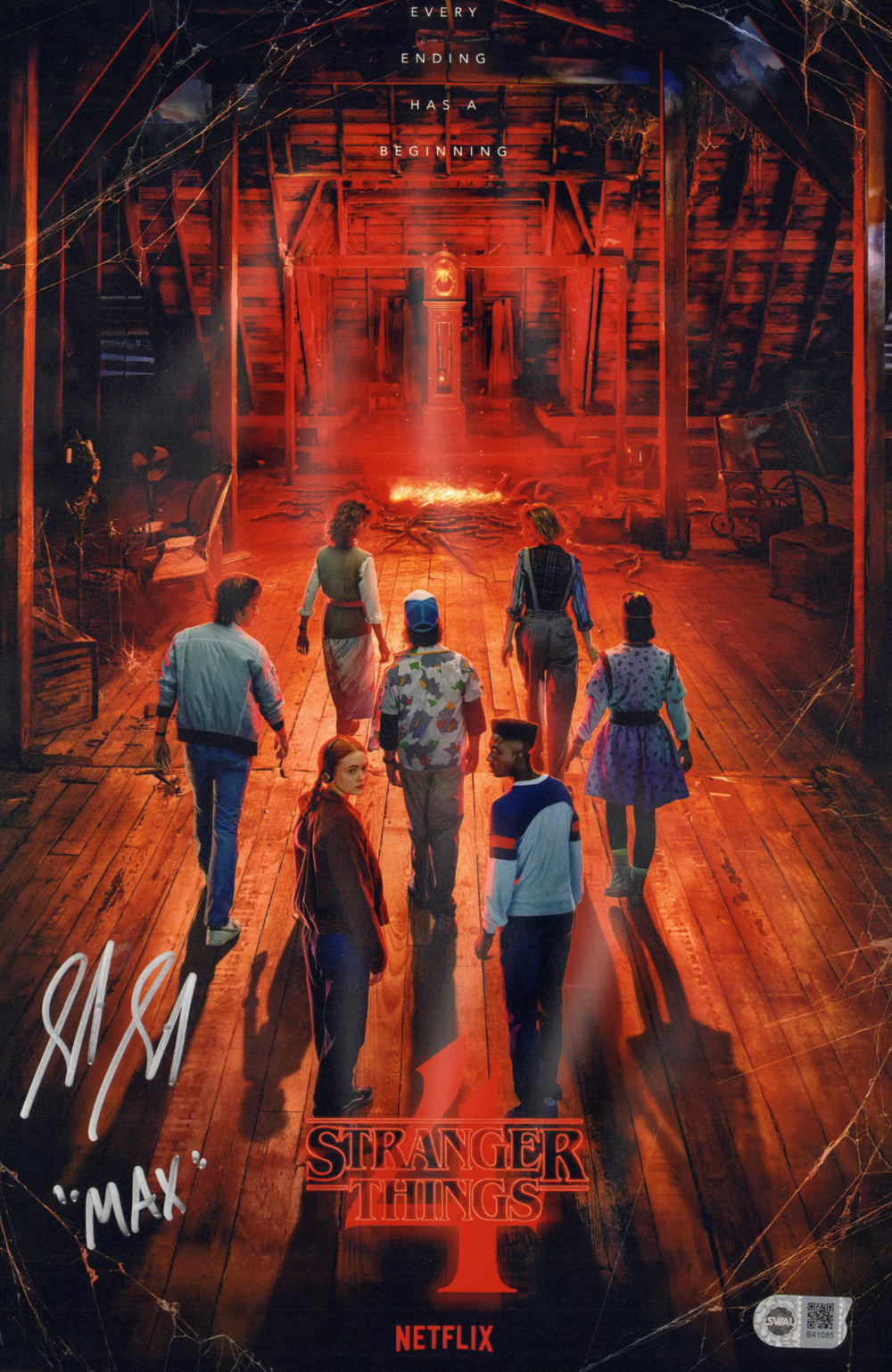 Sadie Sink as Max Mayfield in Stranger Things (SWAU) Signed 11x17