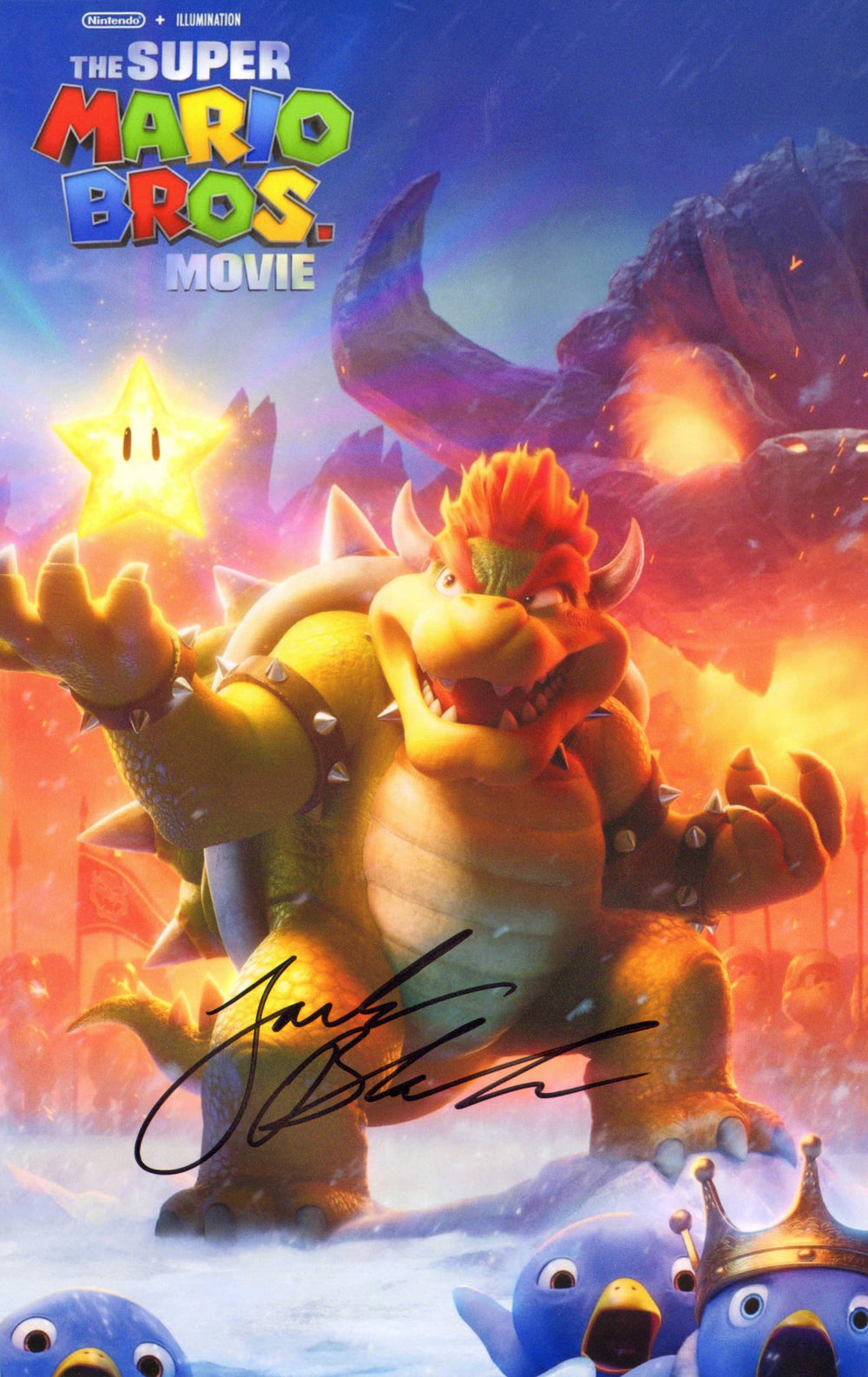 Jack Black as Bowser in The Super Mario Bros. Movie Signed 11x17 Mini Poster
