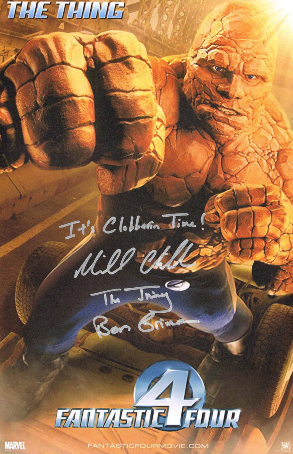 Michael Chiklis as Ben Grimm / The Thing in Fantastic Four Signed 11x17 Mini Poster with Character Name & Quote