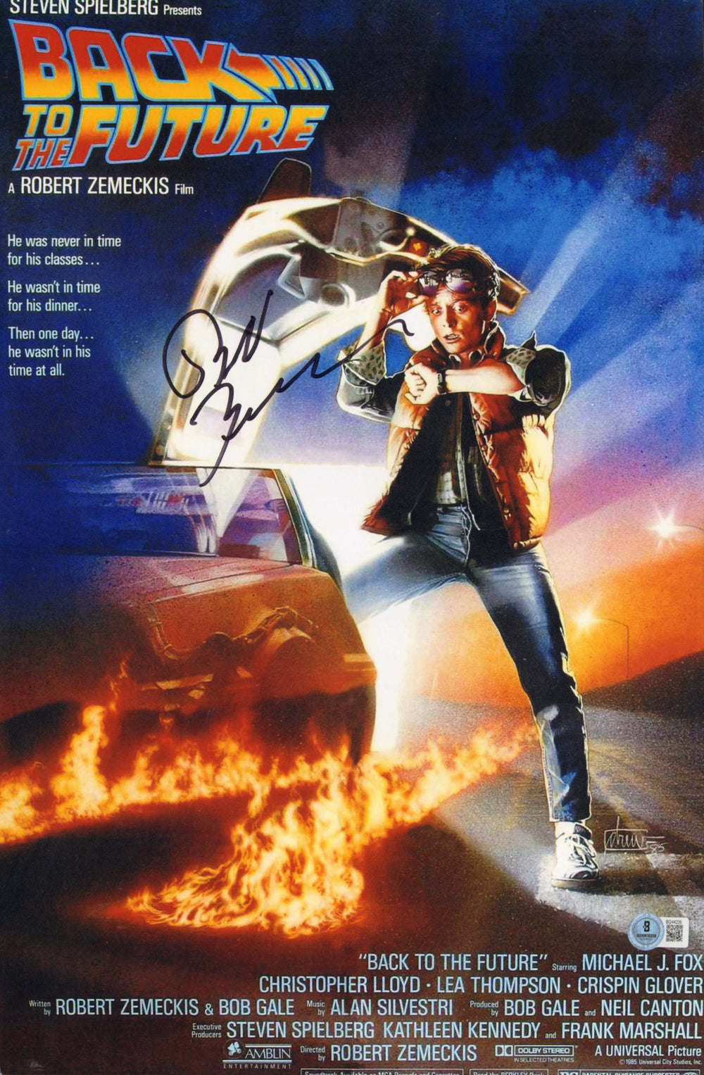 Robert Zemeckis Director of Back to the Future (Beckett) Signed 12x18 Mini Poster