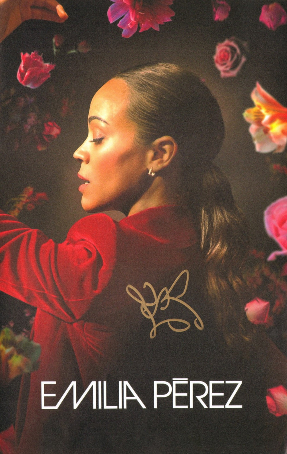 Zoe Saldaña as Rita Mora Castro in Emilia Pérez Signed 11x17 Mini Poster