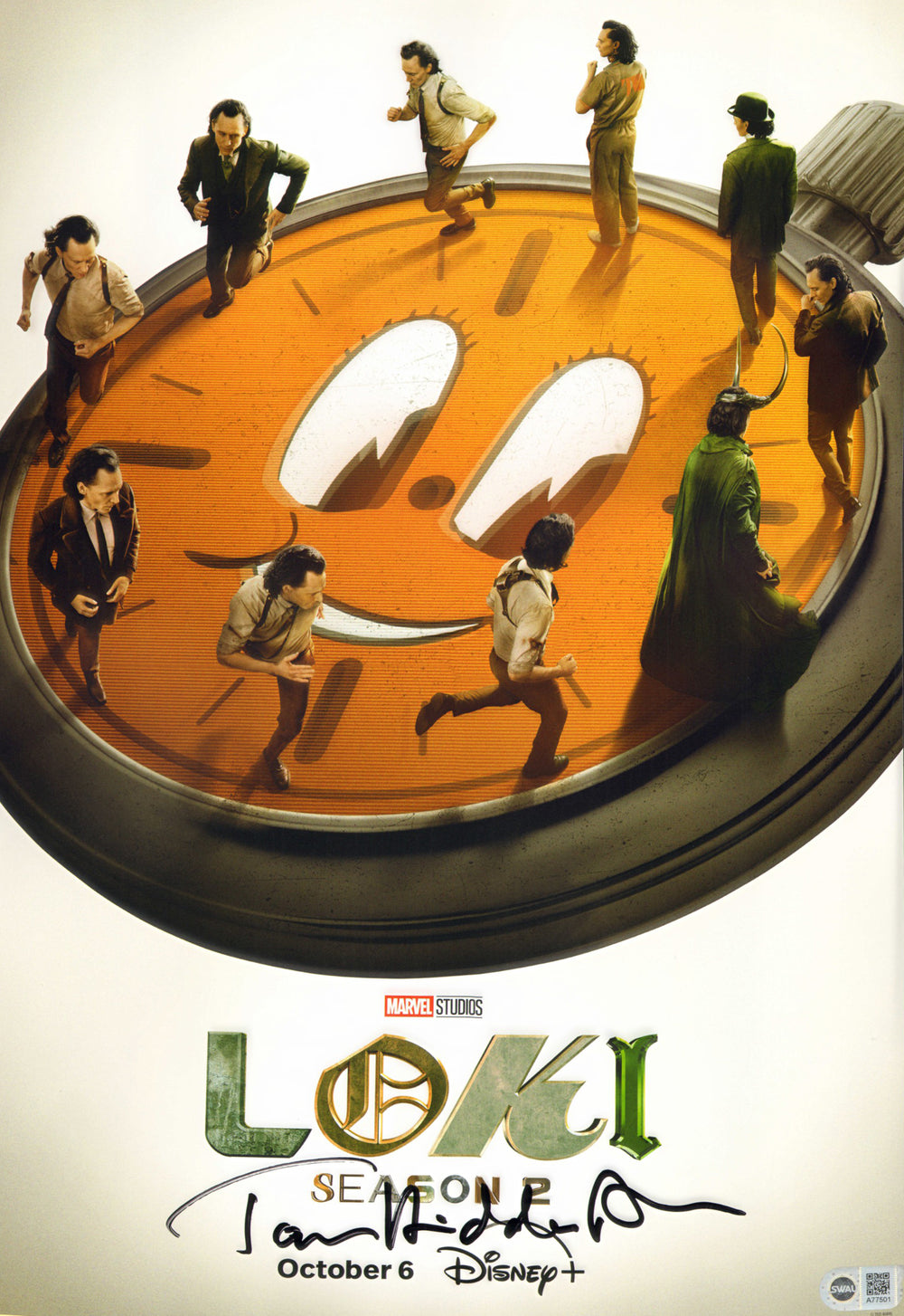 Tom Hiddleston as Loki in Loki Season 2 (SWAU) Signed 13x19 Mini Poster