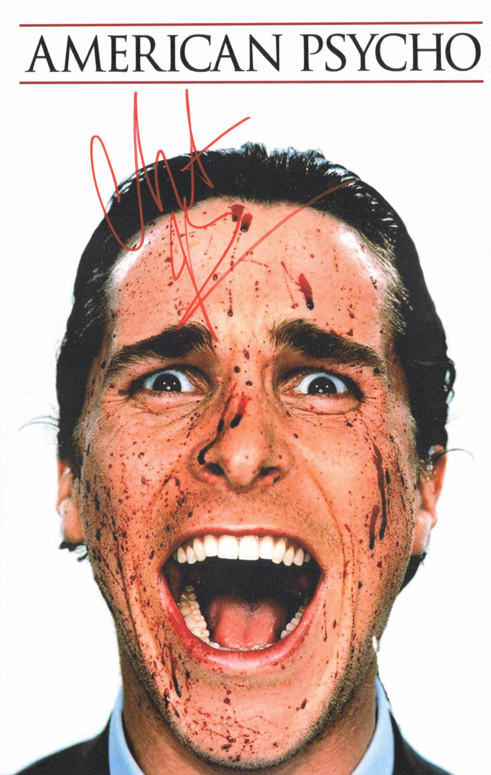 Christian Bale as Patrick Bateman in American Psycho Signed 11x17 Mini Poster