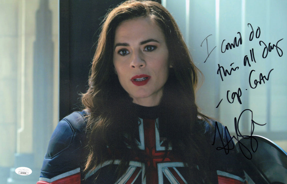 Hayley Atwell as Captain Carter in Doctor Strange in the Multiverse of Madness (JSA) Signed 11x17 Photo with Character Name & Quote