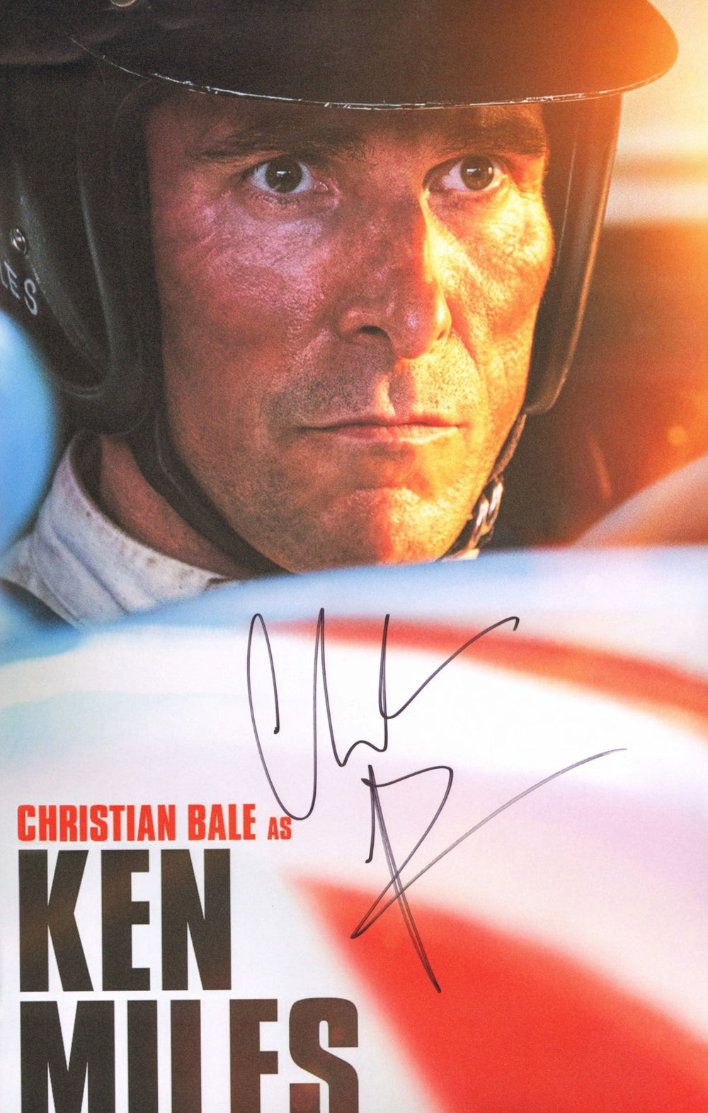 Christian Bale as Ken Miles in Ford v Ferrari Signed 11x17 Photo