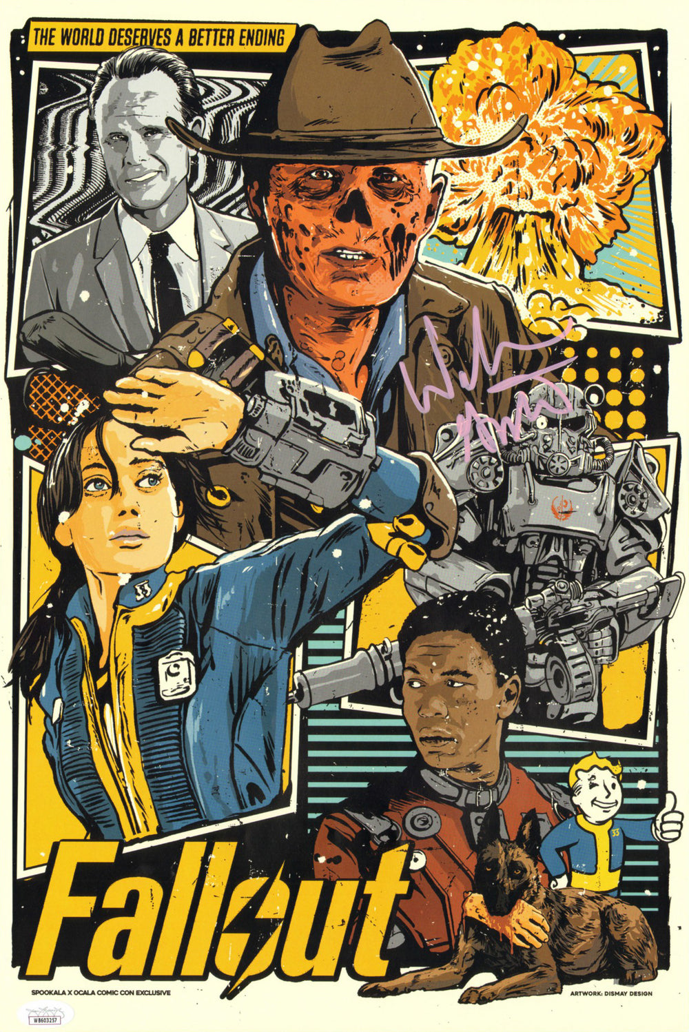 Walton Goggins as The Ghoul in Fallout (JSA) Signed 12x18 Mini Poster