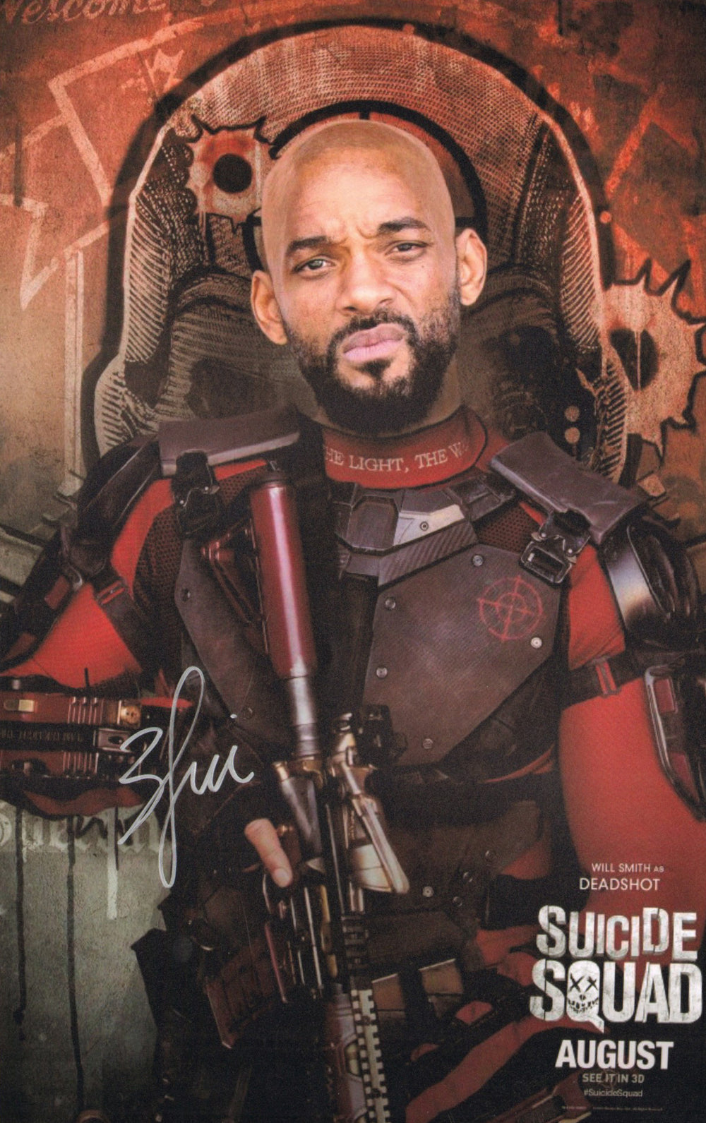 Will Smith as Deadshot in Suicide Squad Signed 11x17 Mini Poster