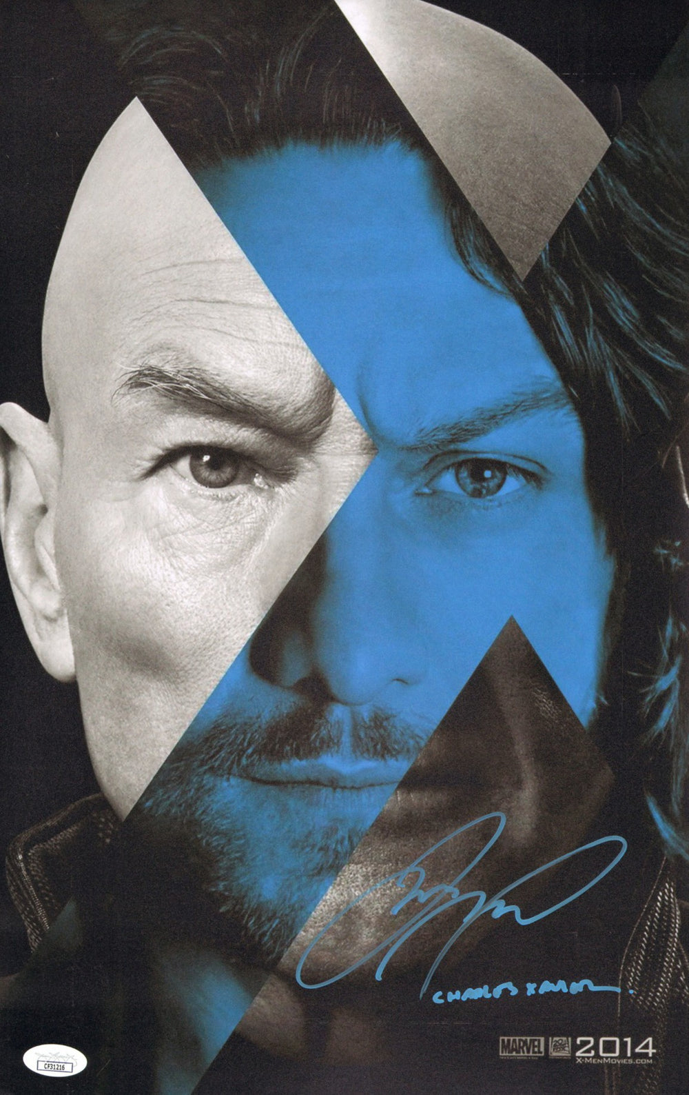 James McAvoy as Professor X / Charles Xavier in X-Men: Days of Future Past (JSA) Signed 11x17 Mini Poster with Character Name