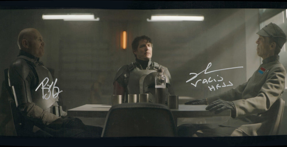 Bill Burr as Migs Mayfield & Richard Brake as Valin Hess in Star Wars: The Mandalorian (SWAU) Signed 10x20 Photo with Character Name