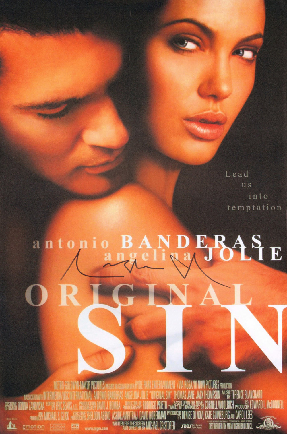 Angelina Jolie as Bonny Castle in Original Sin Signed 12x18 Mini Poster