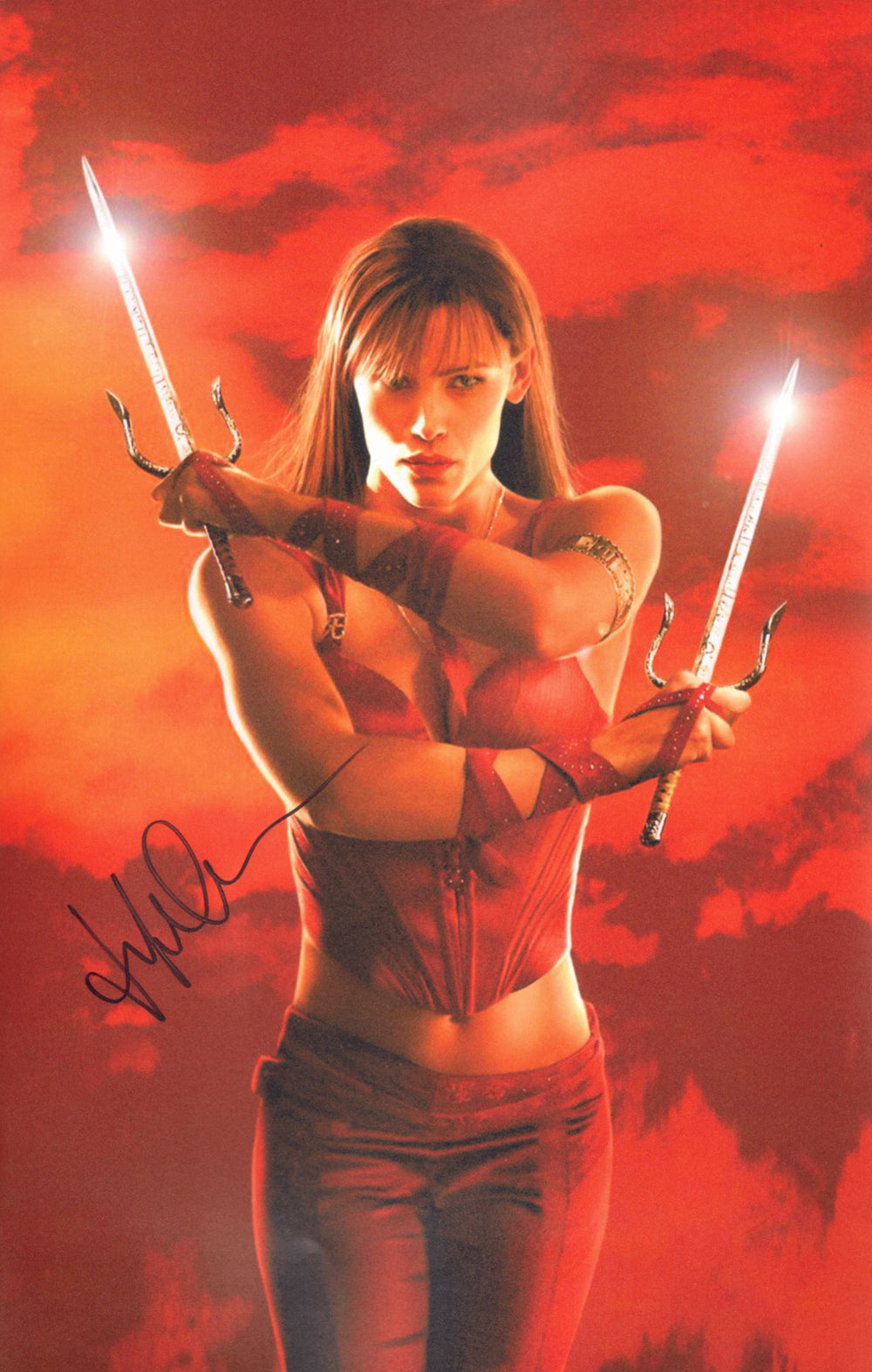 Jennifer Garner as Elektra Natchios in Elektra Signed 11x17 Photo