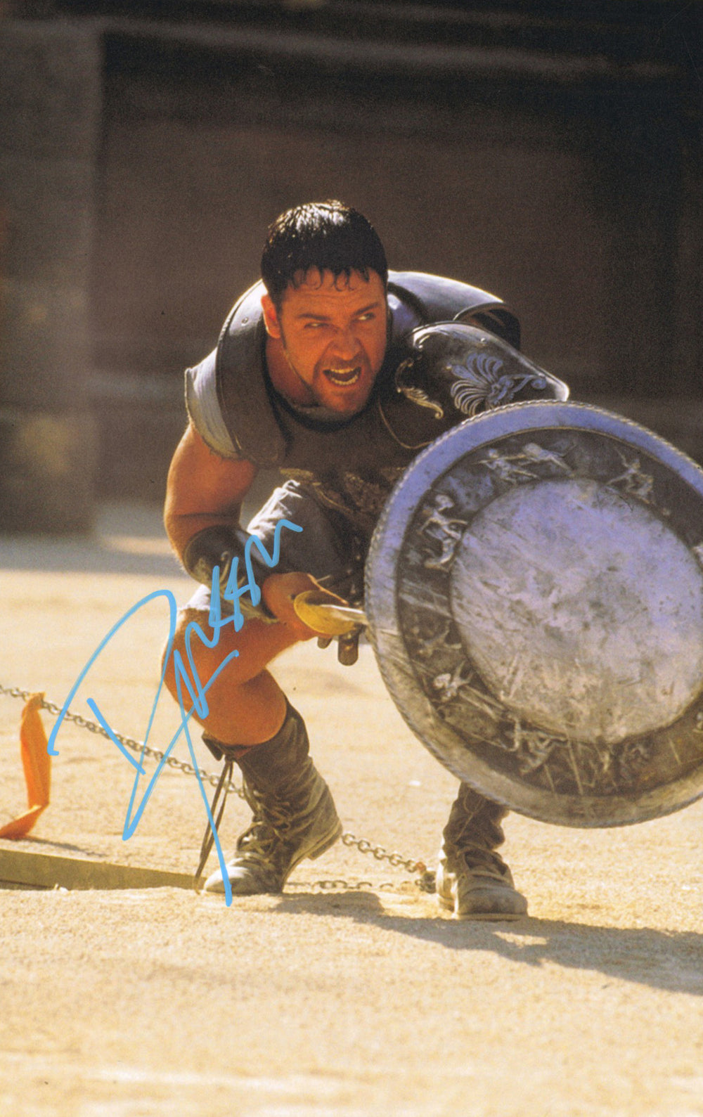 Russell Crowe as Maximus Decimus Meridius in Ridley Scott's Gladiator Signed 11x17 Photo