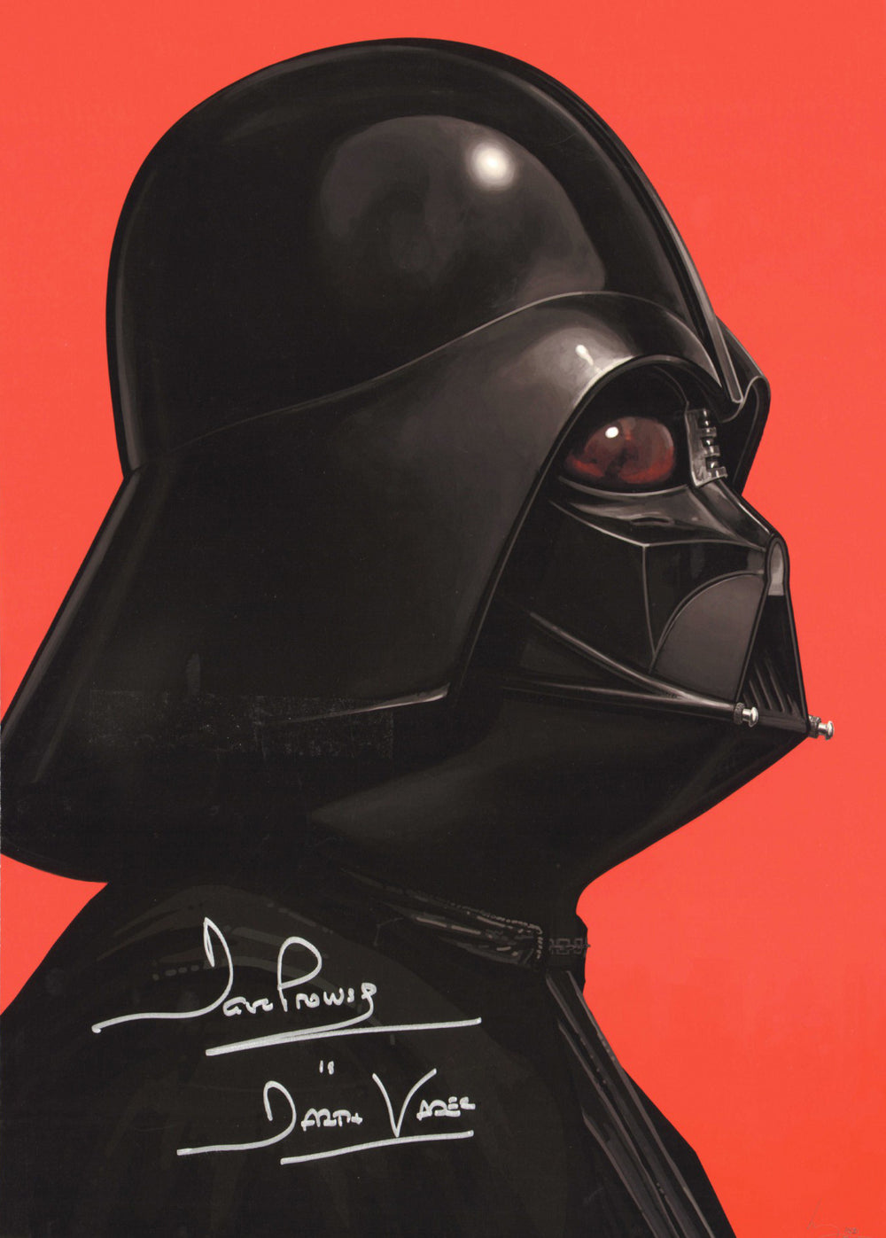 Dave Prowse as Darth Vader in Star Wars: A New Hope Signed 12x16 Art Print #1631/3615 with Character Name