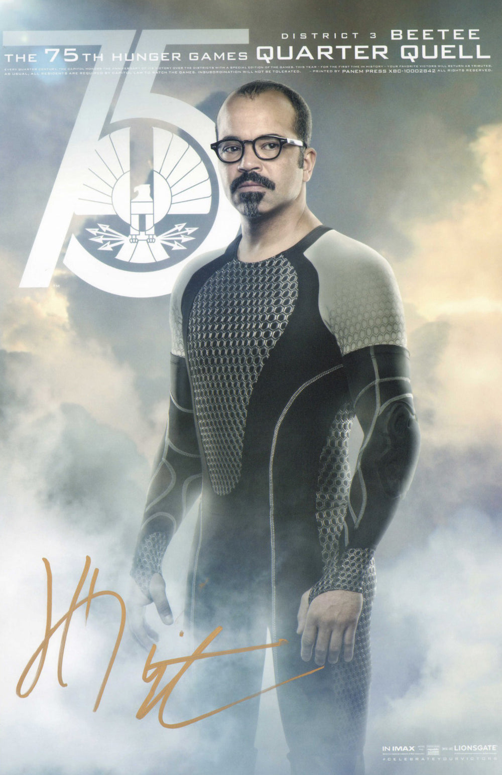 Jeffrey Wright as Beetee in The Hunger Games: Catching Fire Signed 11x17 Photo