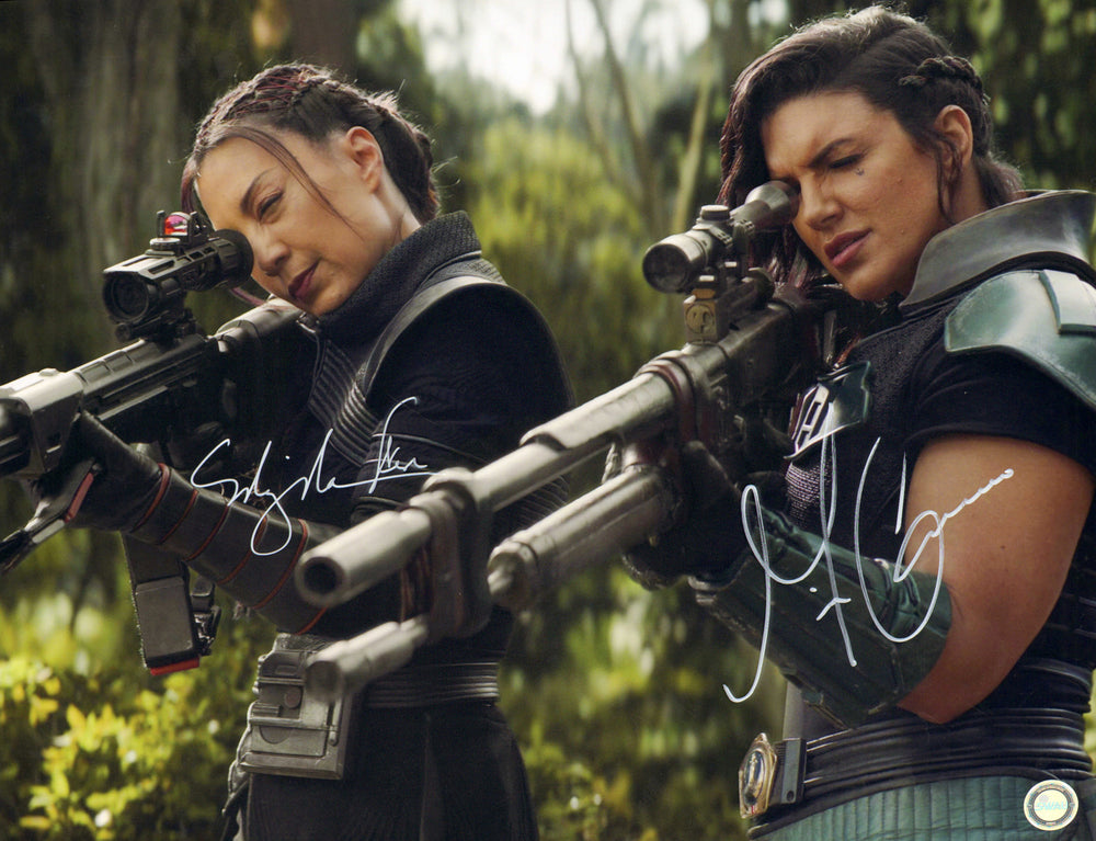 Ming-Na Wen as Fennec Shand & Gina Carano as Cara Dune in Star Wars: The Mandalorian (SWAU) Signed 16x20 Photo