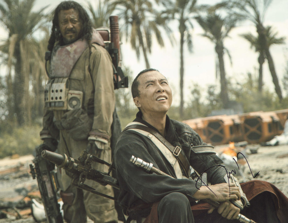Donnie Yen as Chirrut Îmwe in Rogue One: A Star Wars Story Signed 16x20 Photo