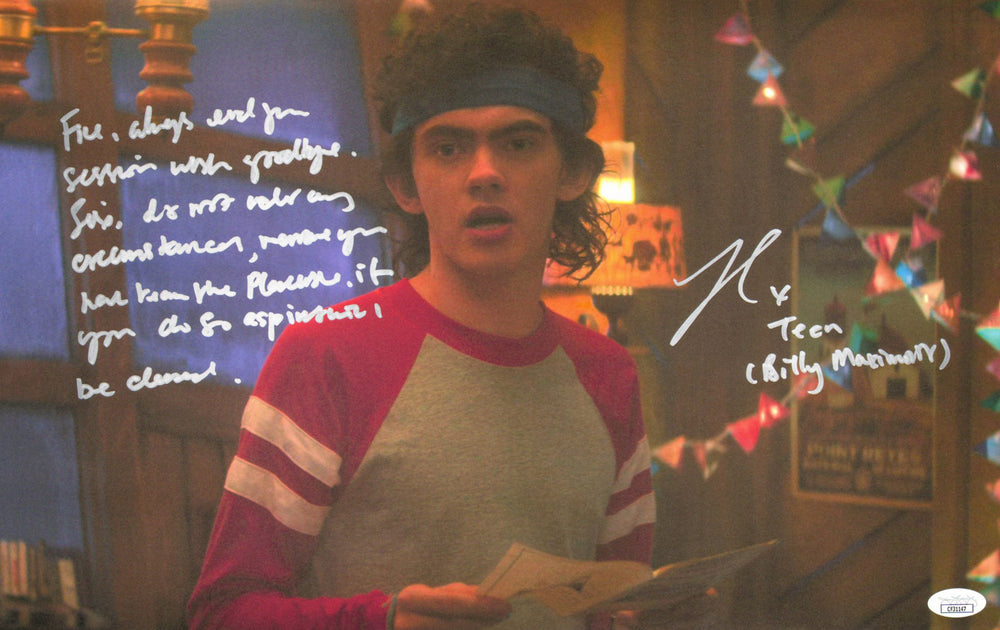 Joe Locke as Wiccan in Agatha All Along (JSA) Signed 11x17 Photo with Character Name & Quote
