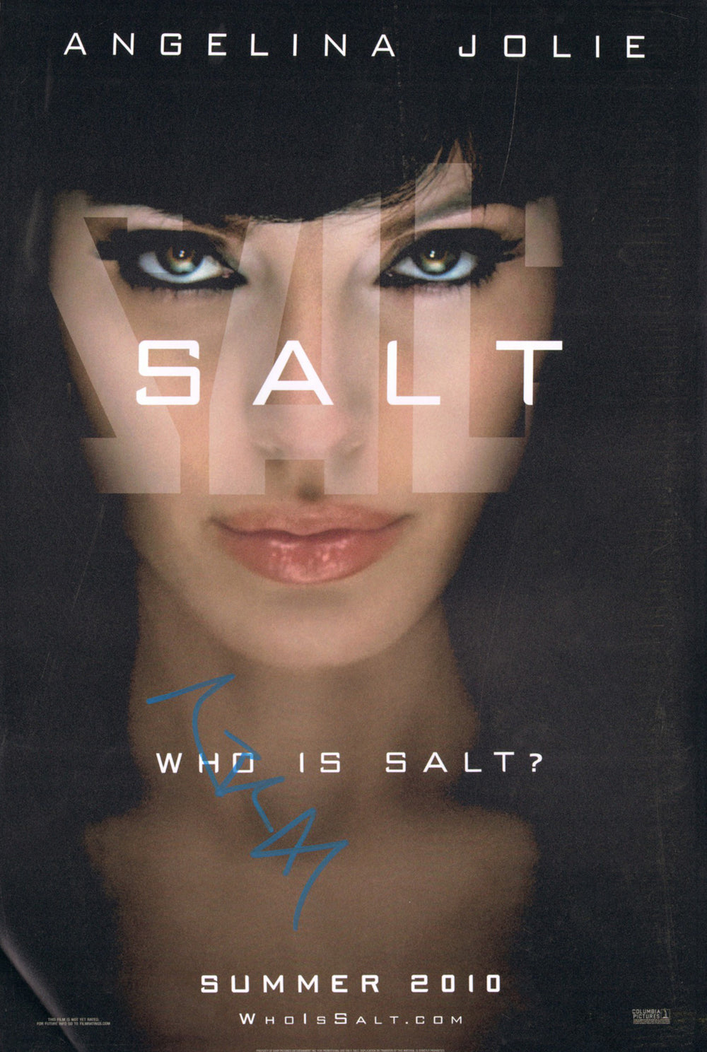 Angelina Jolie as Evelyn Salt in Salt Signed 12x18 Mini Poster