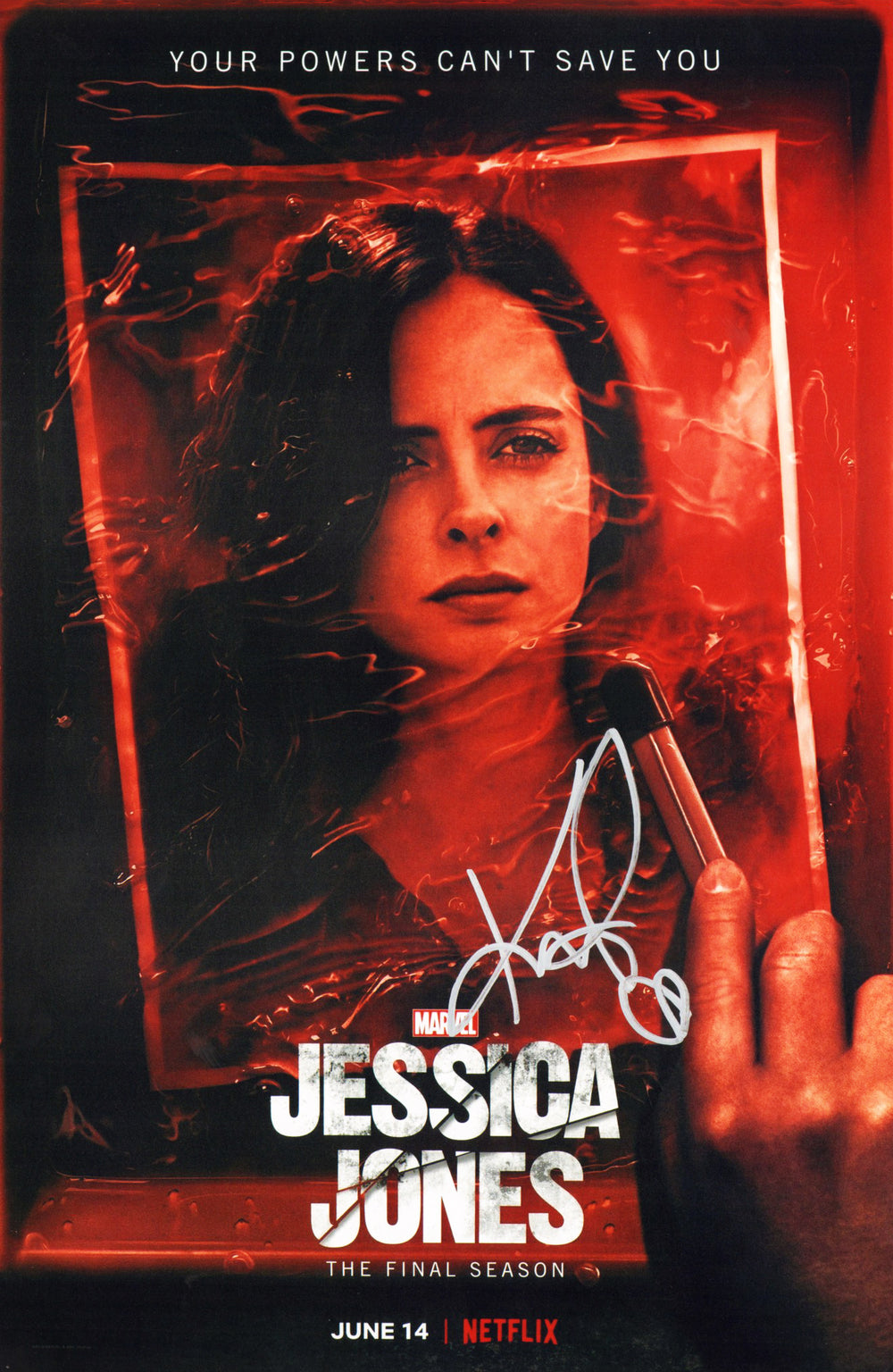 Krysten Ritter as Jessica Jones in Jessica Jones Signed 12x18 Mini Poster