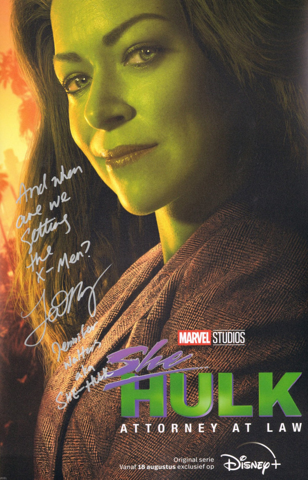 Tatiana Maslany as Jennifer Walters / She-Hulk in She-Hulk: Attorney at Law Signed 11x17 Mini Poster with Character Name & Quote