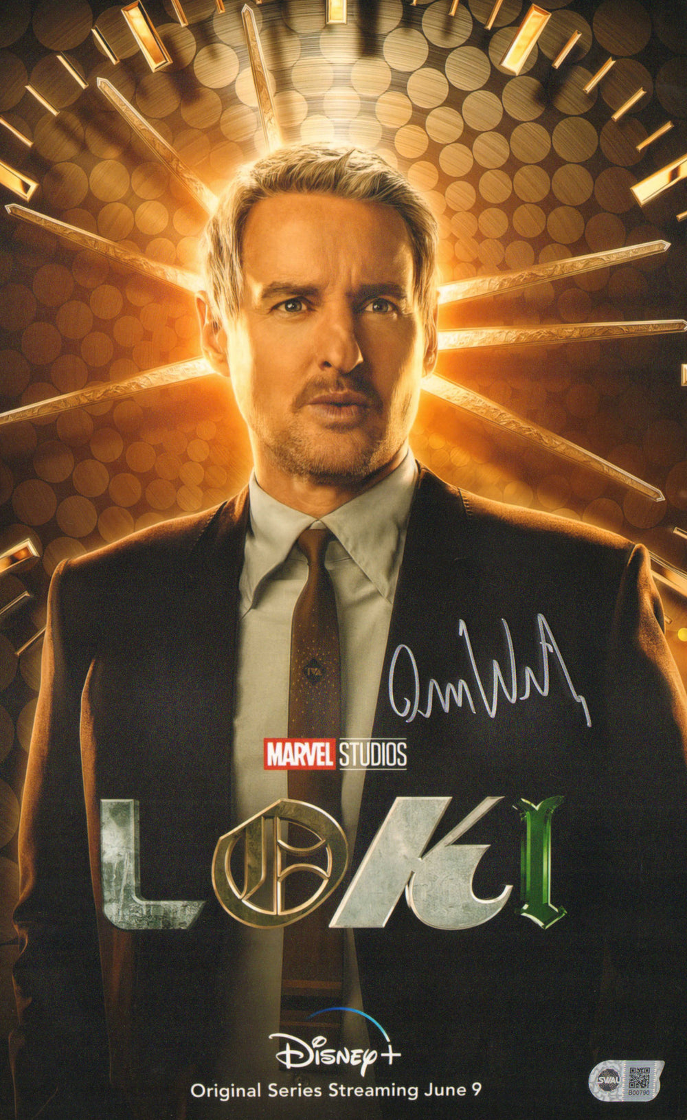 Owen Wilson as Mobius M. Mobius in Loki (SWAU) Signed 11x17 Mini Poster