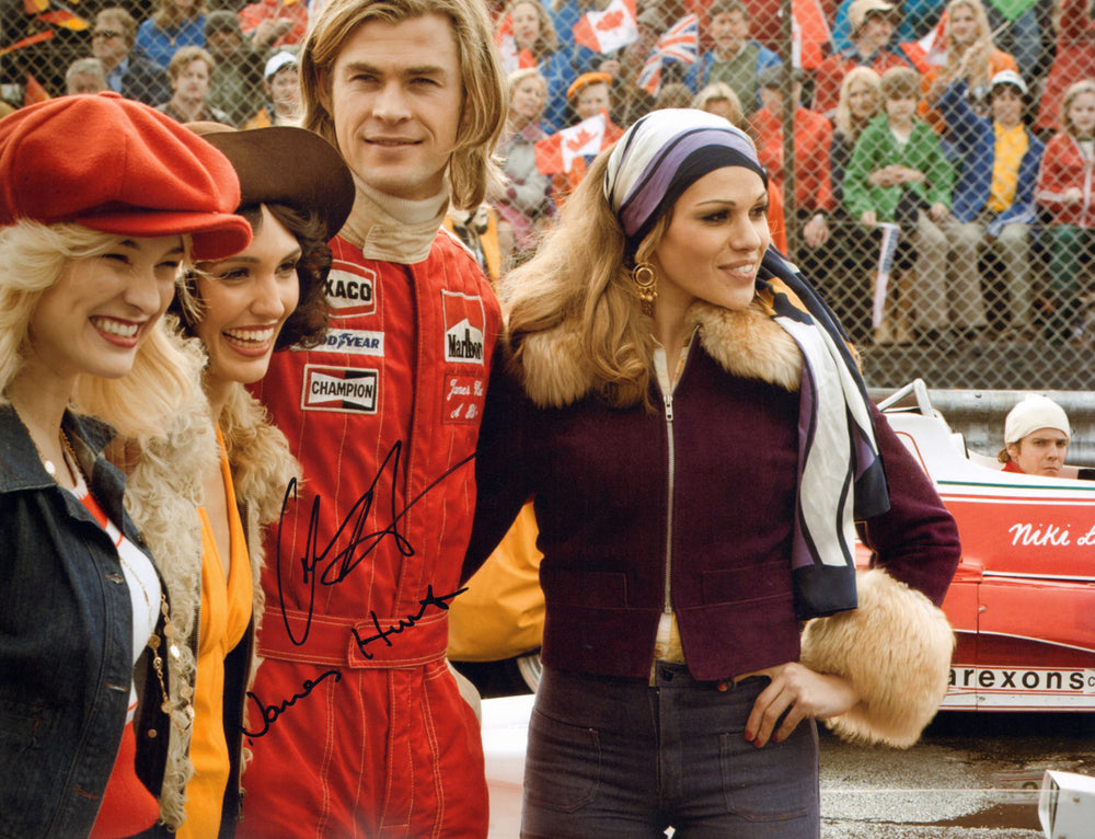 Chris Hemsworth as James Hunt in Rush Signed 16x20 Photo with Character Name
